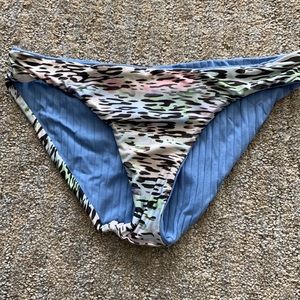 Becca Swim Animal Instincts Reversible Scrunch Bikini bottom